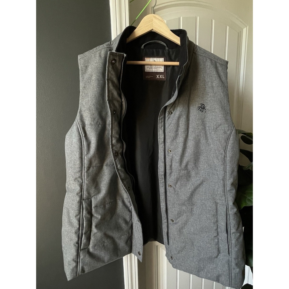 Legendary Whitetails Vest Gray Insulated Zipper Snap Women's Size XXL Outdoor - Picture 8 of 12
